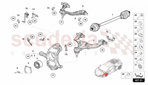 Part Diagram for Lamborghini 47B407242