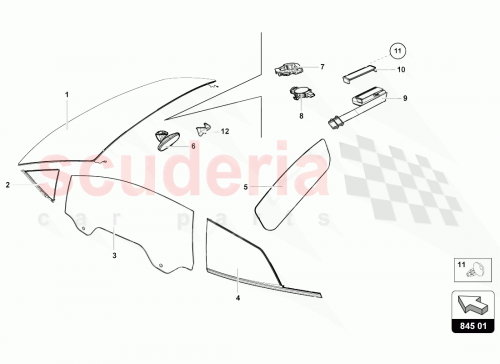 Part Diagram for Lamborghini 4T8845299D