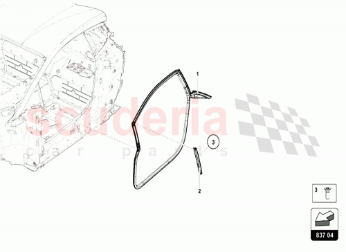Part Diagram for Lamborghini 4T8831707B