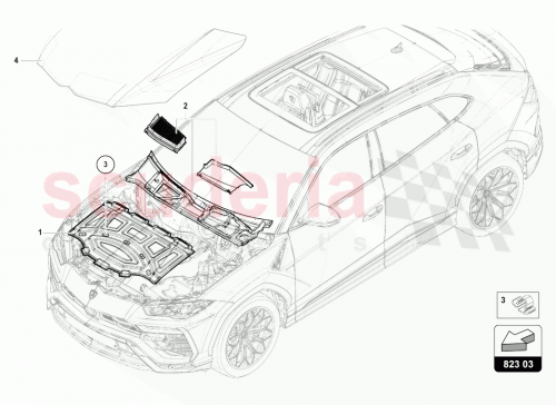 Part Diagram for Lamborghini 8E0863727A