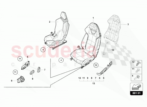Part Diagram for Lamborghini 4T0881097B