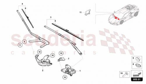 Part Diagram for Lamborghini 47C955459