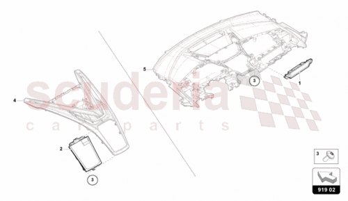 Part Diagram for Lamborghini 47B919619
