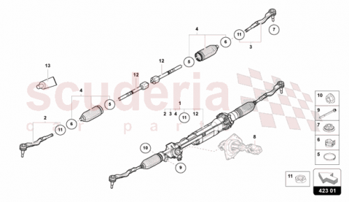 Part Diagram for Lamborghini 47C423050A