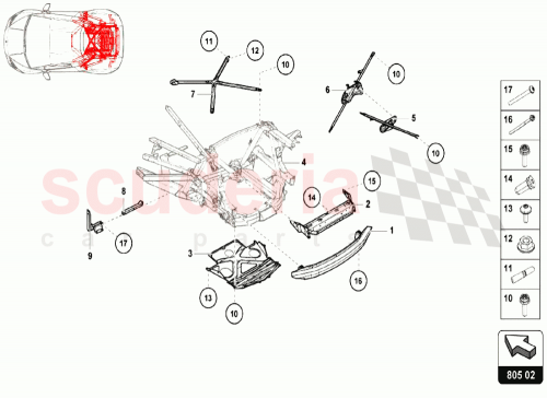 Part Diagram for Lamborghini 8H0806221