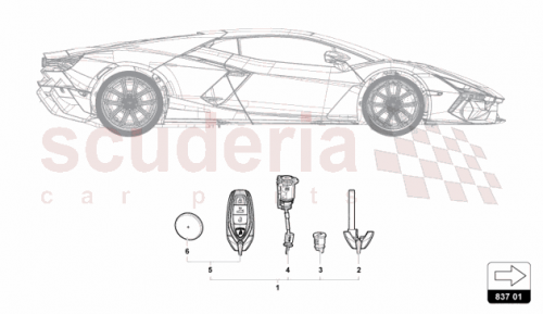 Part Diagram for Lamborghini 47B898374CAIF