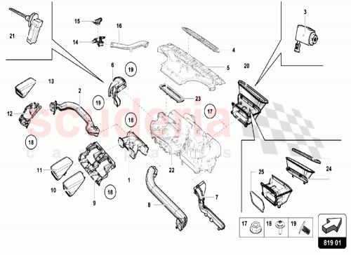 Part Diagram for Lamborghini 4T1820155A