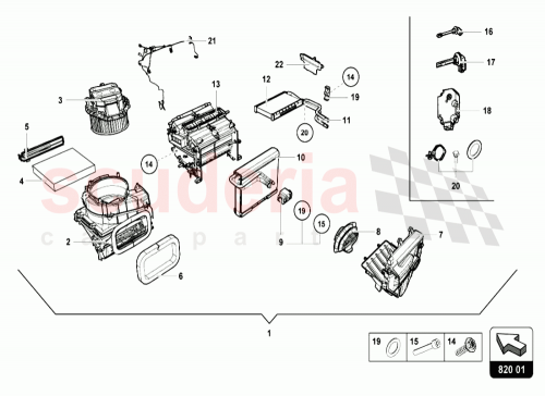 Part Diagram for Lamborghini 4S0819422