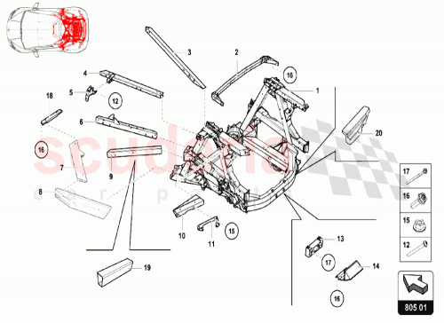 Part Diagram for Lamborghini 4T0810440B