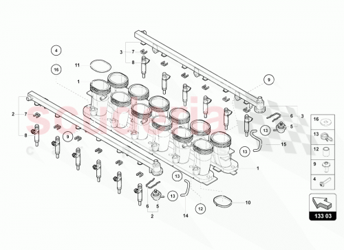 Part Diagram for Lamborghini 07M133110A