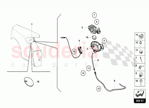 Part Diagram for Lamborghini 4T0809999A