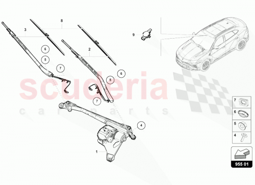 Part Diagram for Lamborghini 4M8955406