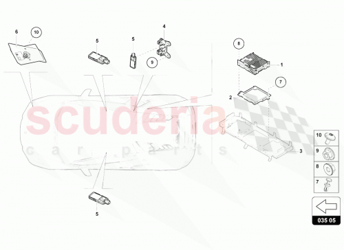 Part Diagram for Lamborghini 4T8035927