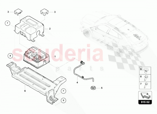 Part Diagram for Lamborghini 4M0915524H