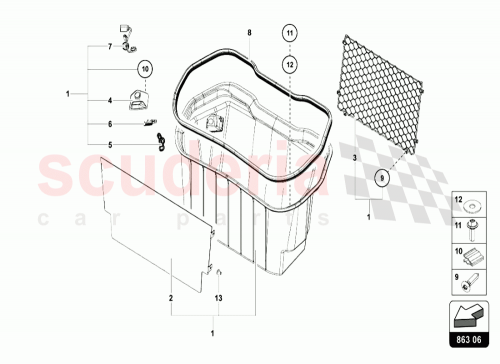 Part Diagram for Lamborghini 470863362E