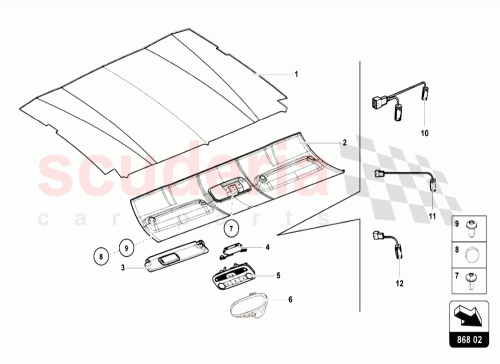 Part Diagram for Lamborghini 8J0947111BS