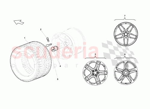 Part Diagram for Lamborghini 410601361A