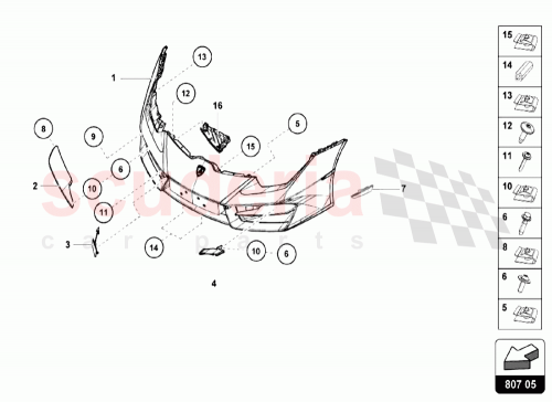 Part Diagram for Lamborghini 4T0807103AA