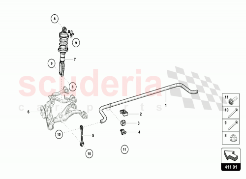 Part Diagram for Lamborghini 4T0412019CA