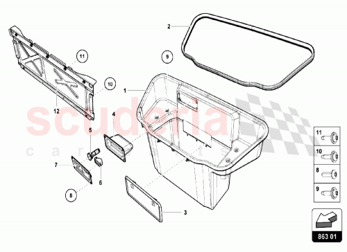 Part Diagram for Lamborghini 4T0863571A