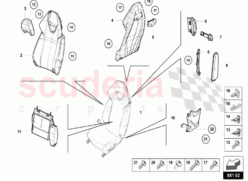 Part Diagram for Lamborghini 4T0881607