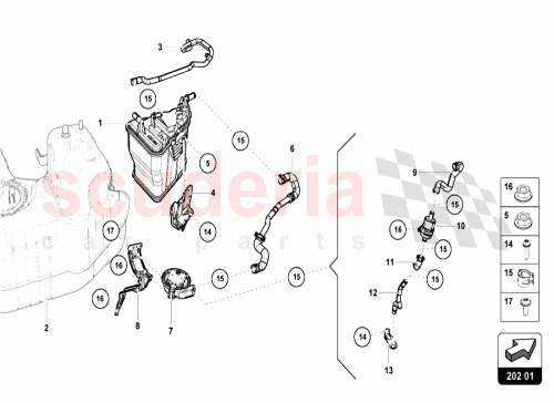 Part Diagram for Lamborghini 4S0201187D