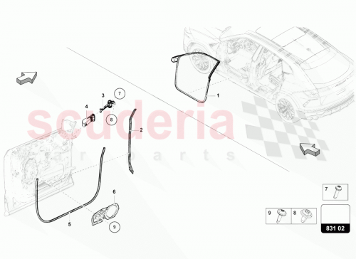 Part Diagram for Lamborghini 4ML831708A