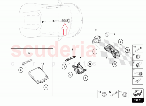 Part Diagram for Lamborghini 4S0804551B