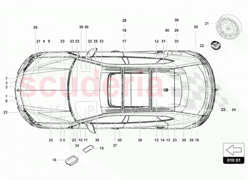 Part Diagram for Lamborghini 4ML010520A