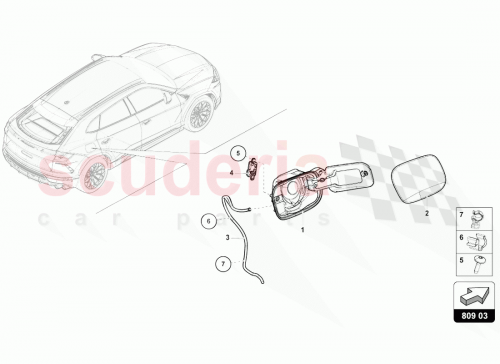 Part Diagram for Lamborghini 8S0971847