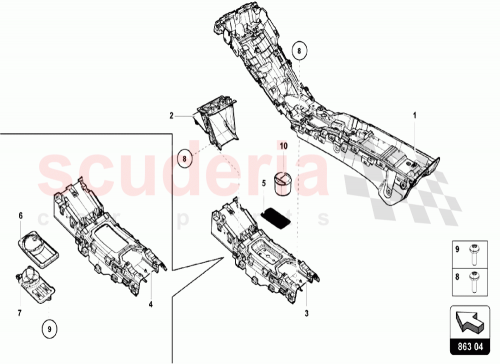 Part Diagram for Lamborghini 4T0863241C