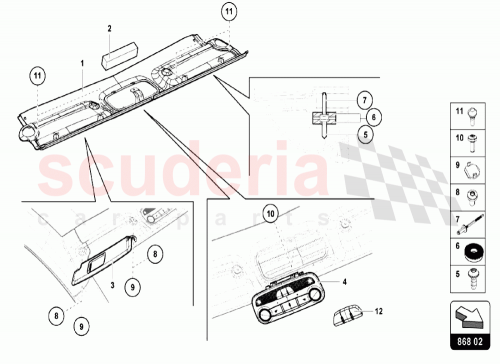 Part Diagram for Lamborghini 476857551D