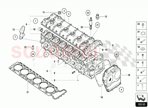 Part Diagram for Lamborghini 07M109091C