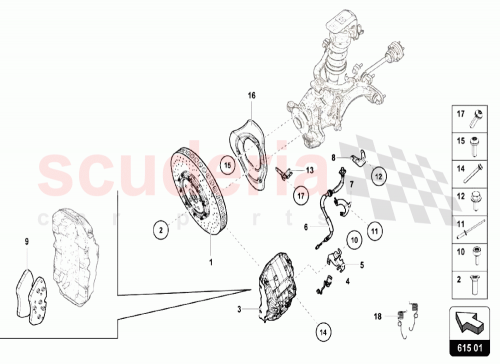 Part Diagram for Lamborghini 4S0611847E