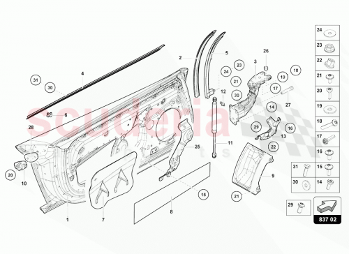 Part Diagram for Lamborghini 470831121F