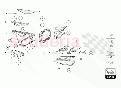 Part Diagram for Lamborghini 4T0858189B