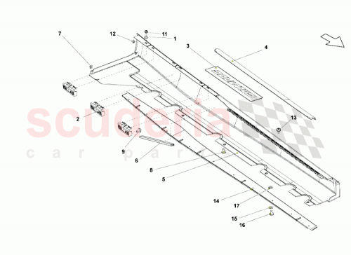 Part Diagram for Lamborghini 701845543A