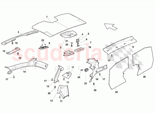 Part Diagram for Lamborghini 418863732C