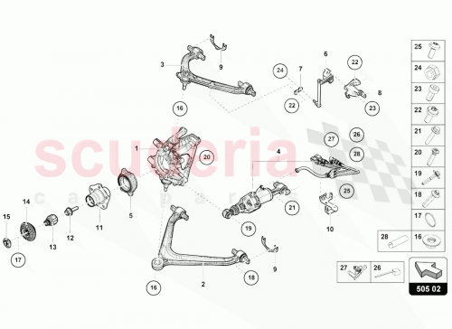 Part Diagram for Lamborghini 4T0505433H