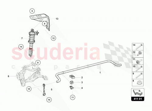 Part Diagram for Lamborghini 4T0805518C