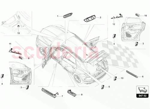 Part Diagram for Lamborghini 4ML947405