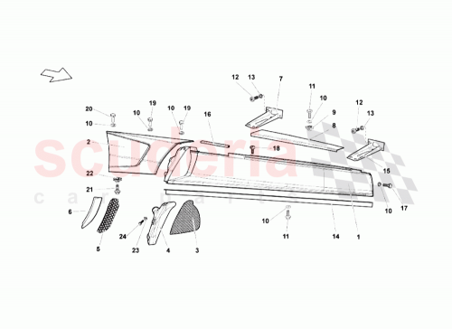 Part Diagram for Lamborghini N91136801