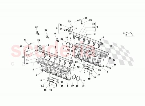 Part Diagram for Lamborghini 07M133151B