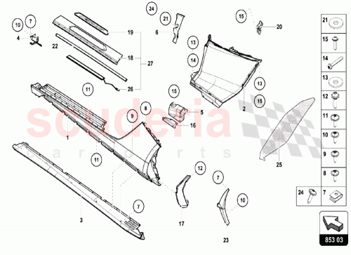 Part Diagram for Lamborghini 470809953B
