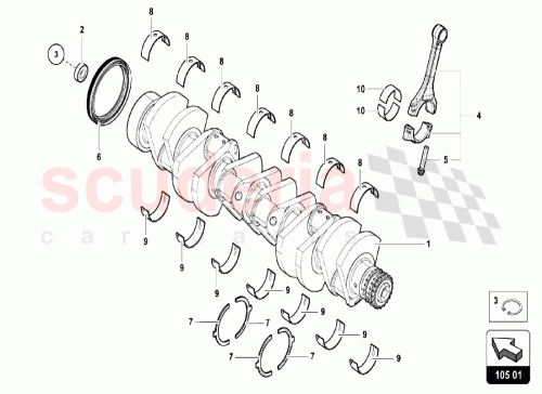 Part Diagram for Lamborghini 07M105401D