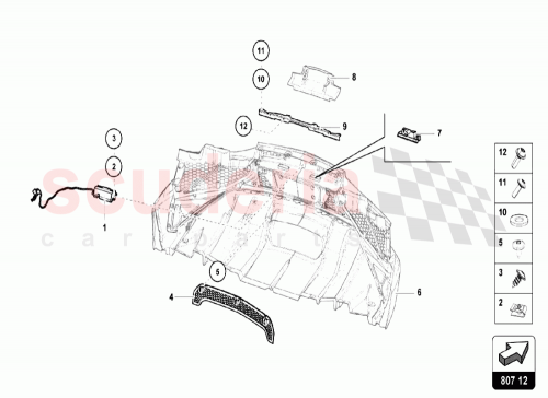 Part Diagram for Lamborghini 470807647C