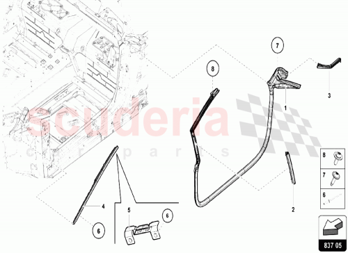 Part Diagram for Lamborghini 4T0837440B