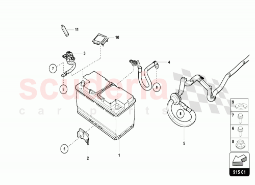 Part Diagram for Lamborghini 7P0915105A