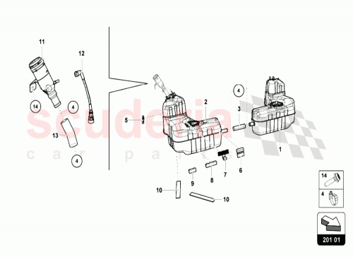 Part Diagram for Lamborghini 4T8201163A