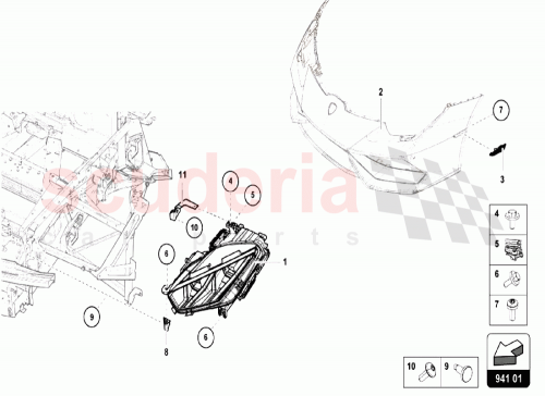 Part Diagram for Lamborghini 4T0941003G